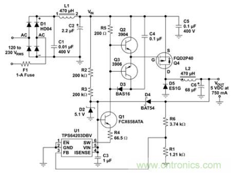低壓降壓IC實現(xiàn)了簡單、經(jīng)濟的偏置電源