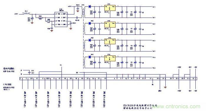 圖2：驅(qū)動(dòng)電源及端子信號來源