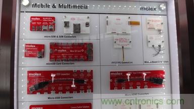 Molex MicroSIM、MicroSD、MicroUSB和MicroHDMI連接器