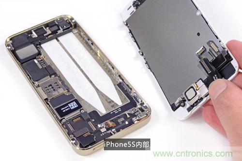 土豪金iPhone 5S拆解：內(nèi)部結(jié)構(gòu)升級(jí)，維修難度增加