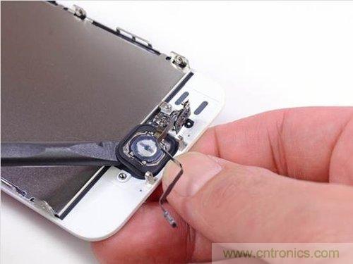 土豪金iPhone 5S拆解：內(nèi)部結(jié)構(gòu)升級(jí)，維修難度增加