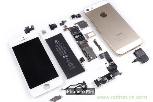 土豪金iPhone 5S拆解：內(nèi)部結(jié)構(gòu)升級(jí)，維修難度增加