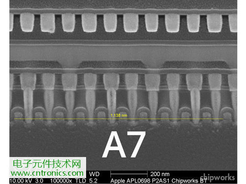 iPhone 5S芯片級(jí)拆解，顯微鏡下的A7處理器揭秘