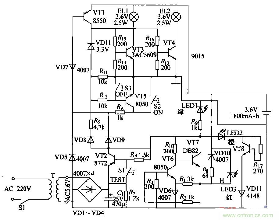 達(dá)人解析:生活中常見的消防應(yīng)急燈電路