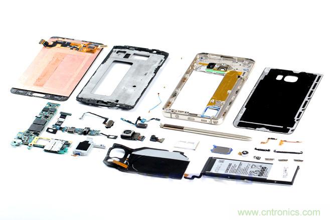 Galaxy Note5拆解，與S系列差距日漸模糊