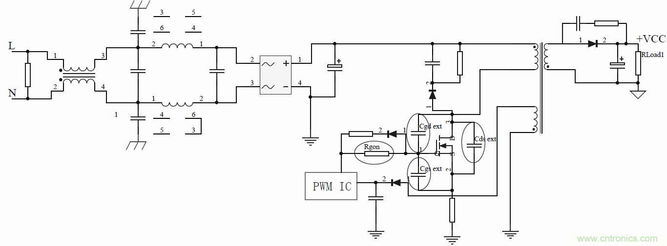 如何改善開(kāi)關(guān)電源電路的EMI特性？