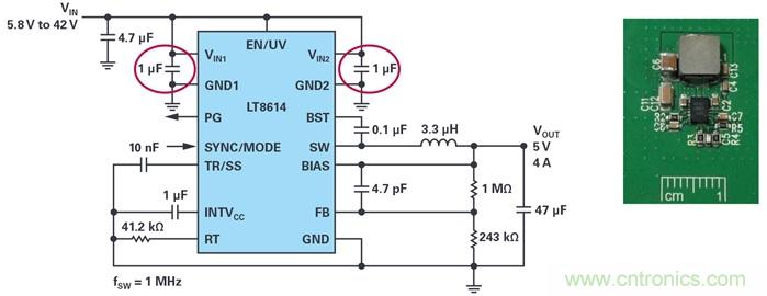 是否可以將低EMI電源安裝到擁擠的電路板上？