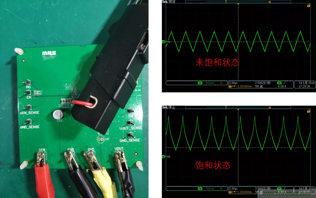 如何判斷電感飽和？