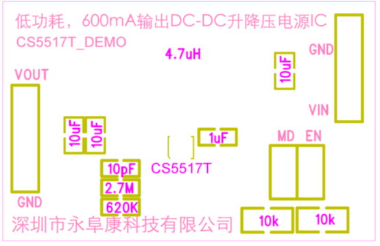 如何運(yùn)用升降壓芯片CS5517實(shí)現(xiàn)鋰電池穩(wěn)定輸出3.3V/3.6V（1.2-5V）的電壓？