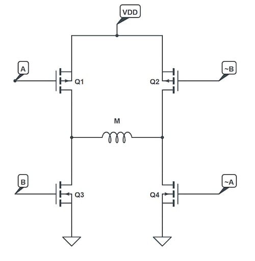 使用互補(bǔ)PWM、擊穿和死區(qū)時(shí)間的 H 橋直流電機(jī)控制