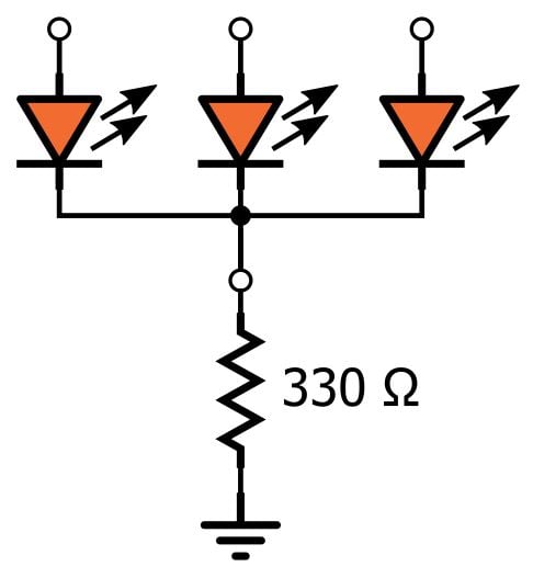 LED 陣列：一個電阻器還是多個？